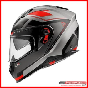 Casco Moto Premier Delta Evo AS17 Bm Grigio Rosso Opaco Modulare Apribile - Foto 1 di 1