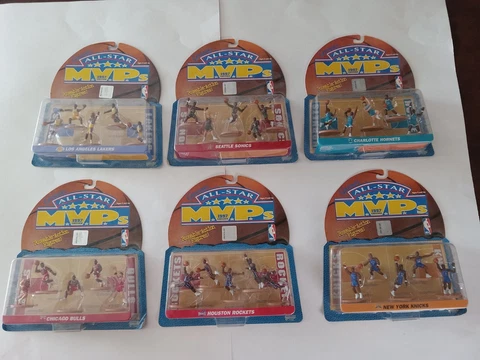 1997 All-Star Basketball Team Figures Sets Lakers, Bulls, Knicks, Sonics, +++ Cover