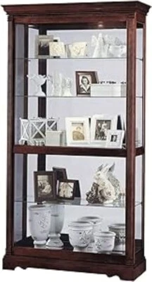 Howard Miller Dublin Curio Gabinete Windsor Cherry 5 Vitrina 680-337 Foto 1 de 4