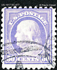 US 50¢ FRANKLIN 1917 VIOLET CLAIR P10 SC 477 UNG FIN-TRÈS FIN VOIR PHOTOS