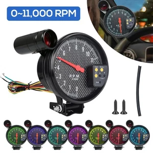 5" Tachometer Gauge 7 Color Backlit 0-11000 RPM Meter with Shift Light Universal - Picture 1 of 7