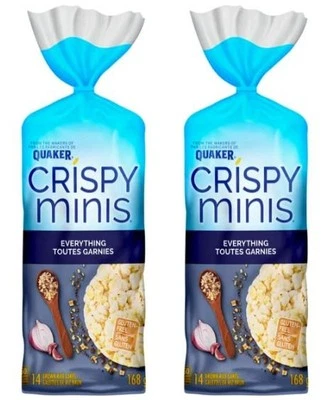 Quaker Crispy Minis Everything Large Brown Rice Cakes, 168g (2 Pack) - Image 1 of 4