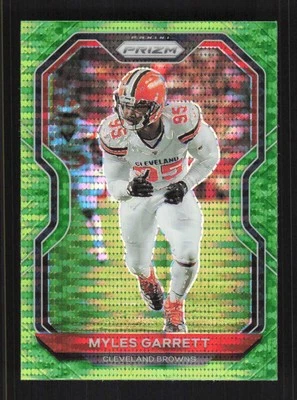 Myles Garrett 2020 Panini Prizm Prizm Neon Green Pulsar #62 - Image 1 of 3