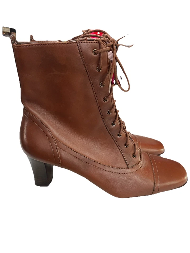 Botas Victorianas Etienne Aigner Mujer Talla 7.5 Renacimiento Festival Cuero Otoño Foto 1 de 4