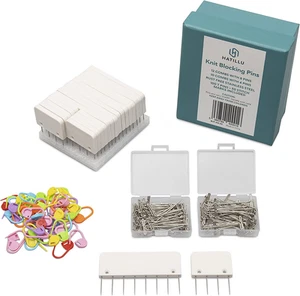 Hatillu Knit Blocking Pins, 172 Pcs Knitting Blocking Tools Kit, 22 Crochet B... - Picture 1 of 8