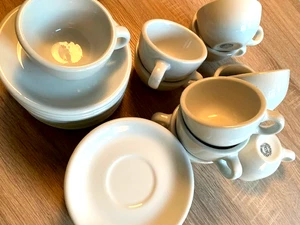 VINTAGE SHENANGO DINER / RESTAURANT WARE WHITE 25 PIECE LOT CUPS & SAUCERS - Picture 1 of 6