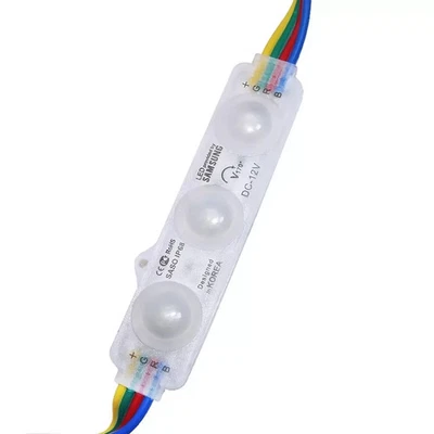 Moduli Led SMD 12V 1W 3 Led IP68 catena 20pz per insegne pubblicitarie RGB - Immagine 1 di 3