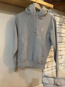 Champion Reverse Weave Kapuzenpullover Herren M Hoodie Pullover grau - Bild 1 von 5