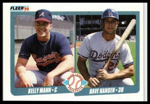 1990 Fleer  #642 Kelly Mann / Dave Hansen - Picture 1 of 2