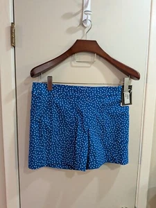 NWT Counterparts 12Petite White Small Polka Dots/Blue Stretch Shorts - Picture 1 of 7