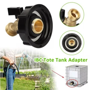 275-330 Gallon IBC Tote Tank Adapter Hose Faucet Valve 2" Brass Coarse Thread - Picture 1 of 11