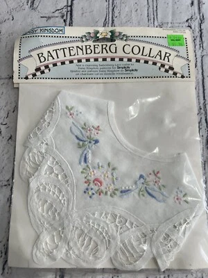 Cuello de encaje vintage Daisy Kingdom Battenberg 1999 Foto 1 de 4