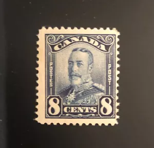 Stamps Canada Sc154 : 8c blue mint KGV scroll issue of 1928, see detail - Picture 1 of 3