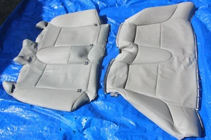 04-11 Saab 9-3 OEM Lite Beige Convertible Rear Back Leather Seat Covers 4 Pieces - Picture 1 of 23