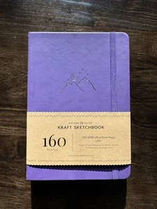 Archer & Olive Rare Purple Mountain Vegan Leather Kraft Sketchbook From Sub Box - Picture 1 of 2