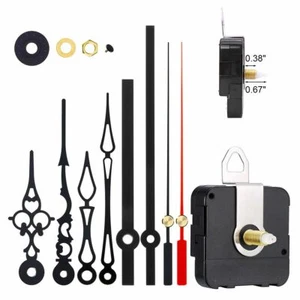 DIY Clock Movement Mechanism Hands Wall Repair Tool Parts Kit Long Shaft US - Picture 1 of 8