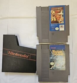 Indiana Jones and the Temple of Doom/Festers Quest- Authentic Nintendo NES Game 