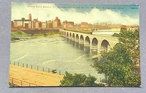 Postal, Stone Arch Bridge, St. Anthony Falls, Milling District, Minneapolis, M - Imagen 1 de 2