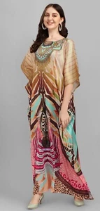 Kaftan Dresses for Women Print Kaftan Beach Dress Swimsuit Cover Up - Picture 1 of 3