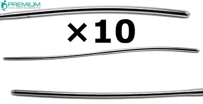 10× Hegar Uterine Dilators Gynecology 3mm/4mm Ended Surgical Sounds Instruments - Imagem 1 de 4