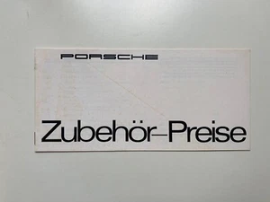 Vintage brochure sales catalogue vente Porsche Zubehör Preise accessories price - Imagen 1 de 6