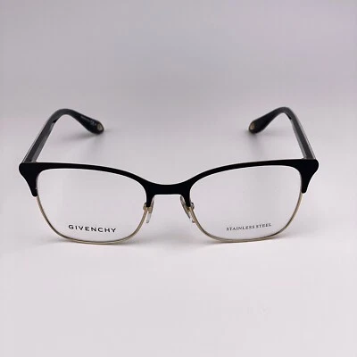 Gafas Givenchy Mujeres AUTÉNTICAS Negras Doradas Demo Rectángulo GV0076 2M2 NUEVAS Foto 1 de 4