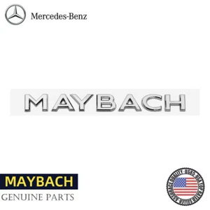 Genuine Silver MAYBACH Letter Trunk Badge For Mercedes Benz GLS S-Class - Picture 1 of 4