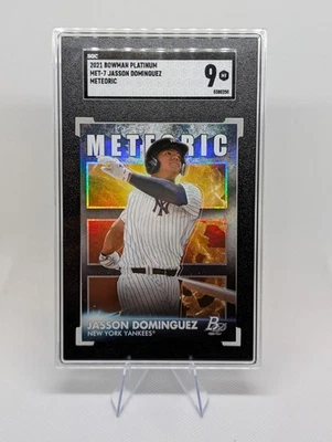 2021 Bowman Platinum - Meteoric Jasson Dominguez #MET-7 (RC) Graded SGC 9 - Image 1 of 2