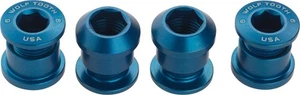 Wolf Tooth 1x Chainring Bolt Set - 6mm, Dual Hex Fittings, Set/4, Blue - Picture 1 of 1