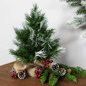 Mini árbol de Navidad artificial Northlight Whitecap Pine - 14" - sin iluminación - Imagen 1 de 6