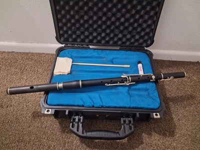 Halary Paris Ebony Wood 6 Key A440 Flute (1800's) French - Image 1 of 4