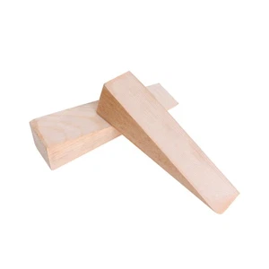 2 Pezzi Fermaporta in Legno Premium Resistente Fermaporta Supporto Cuneo - Foto 1 di 11