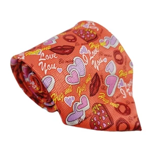 Valentine's Day Necktie Multicolor Geometric Pattern Men's Neck Tie 61x3.75" - Picture 1 of 5