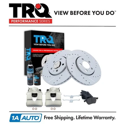 Kit de pastillas de freno delanteras y rotor TRQ Performance para Volkswagen Jetta 00-05 Foto 1 de 4