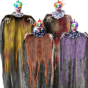 4 Stück 29 Zoll hängende Clown Halloween Dekoration Outdoor, Spukhaus Requisiten - Bild 1 von 7