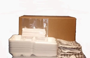 Combo Contenedores para llevar Cubiertos Servilletas Pajitas Kits 25/25/25 piezas - Imagen 1 de 6