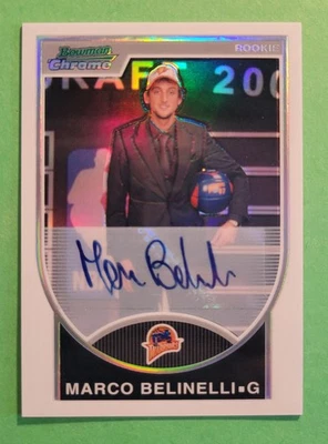 Marci Belinelli 2007-08 Bowman Chrome Auto RC #156 SP 273/599 Refractor Warriors - Image 1 of 2