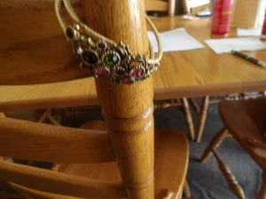 multi-gemstone linked cuff bracelet in pastel colors - Picture 1 of 2