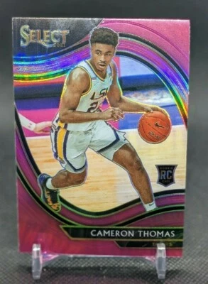 2021 Panini Chronicles Select Draft Picks Cameron Thomas Pink Prizm Rookie #290 - Image 1 of 2