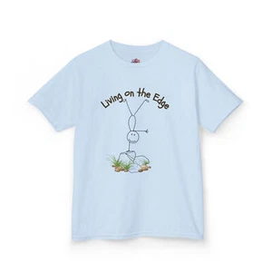 Kids 'Living on the Edge' Tee - Fun Cotton T-Shirt Gifts for Kids - Picture 1 of 42