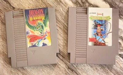 Lot Of 2 Nintendo NES Games: Castlevania II Simon's Quest & Dragon Warrior - Image 1 of 4