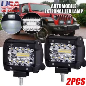 4" LED Work Light 120W 12000LM Bar Spot Pods Fog Lamp Offroad Driving Truck ATV - Picture 1 of 14