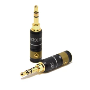 1/8" 3.5mm Headphone Jack Plug 3 Pole Stereo Male Gold Plating for 2-4mm Cable - Picture 1 of 8