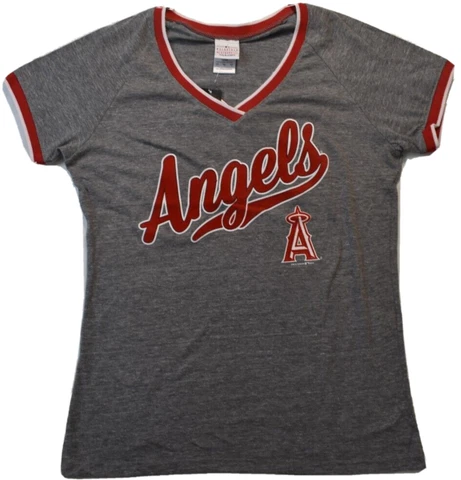 5th & Ocean Womens MLB Los Angeles Angels Baseball V-Neck Shirt New S-2XL Cover