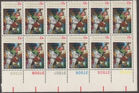 Scott # 1701 - Plate Block Of 12 - Nativity John Copeland - MNH - 1976 Cover