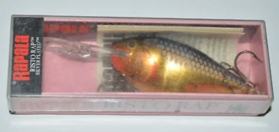 discontinued rapala risto rap rr-7 sg gold 2 3/4" 9/16oz made in Ireland - Image 1 of 4
