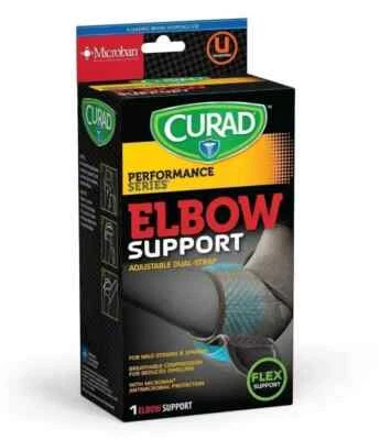 CURAD Wrap Elbow Support Flex Support Mild Sprains & Strains Microban Technology - Image 1 of 2