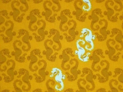 Heather Ross-Mendocino Collection-Seahorses in Copper (9x44")EOB OOP-RARE - Image 1 of 3