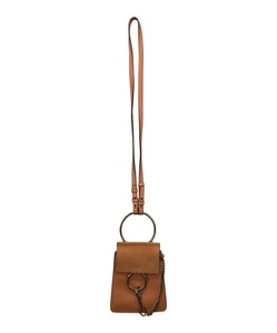 Chloe Faye Small Shoulder Bag Crossbody Leather Pink Gold ring and chain Auth - Picture 1 of 10