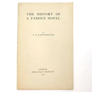 History of a Famous Novel F.E LOEWENSTEIN George Bernard Shaw Unsocial Socialist - Imagen 1 de 3